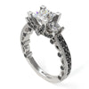 Modern Geometric Diamond Gold Engagement Ring - Beverly No. 33