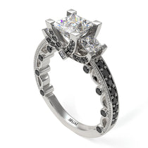 Modern Geometric Diamond Gold Engagement Ring - Beverly No. 33 image 1