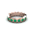 Emerald Modern Hexagon Wedding Band - Bianca No. 5
