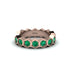 Emerald Modern Hexagon Wedding Band - Bianca No. 5 image 1