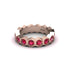 Ruby Modern Hexagon Wedding Band - Bianca No. 11