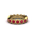 Ruby Modern Hexagon Wedding Band - Bianca No. 10