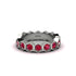 Ruby Modern Hexagon Wedding Band - Bianca No. 12