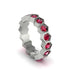 Ruby Modern Hexagon Wedding Band - Bianca No. 12