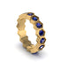 Sapphire Modern Hexagon Wedding Band - Bianca No. 13
