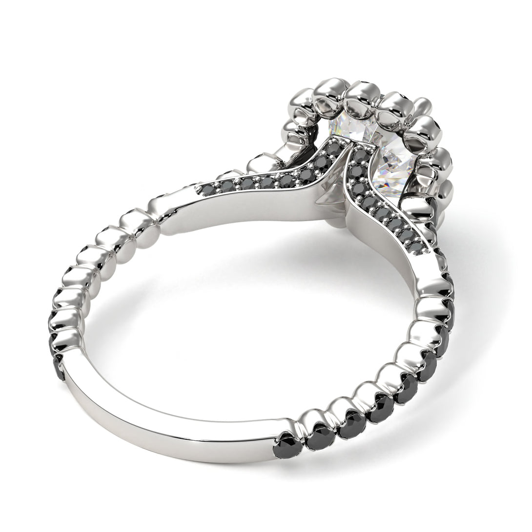 Modern Diamond Cushion Cut Engagement Ring - Uma No. 33