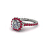 Modern Diamond Cushion Cut Engagement Ring - Uma No. 48 image 2