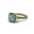 Modern Diamond Cushion Cut Engagement Ring - Uma No. 16