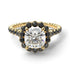 Modern Diamond Cushion Cut Engagement Ring - Uma No. 31 image 2