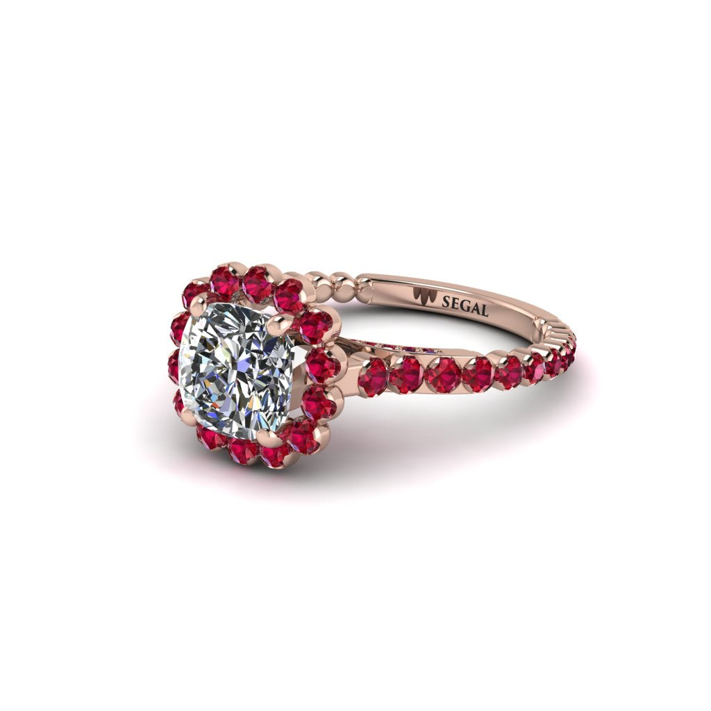 Modern Diamond Cushion Cut Engagement Ring - Uma No. 47