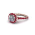 Modern Diamond Cushion Cut Engagement Ring - Uma No. 47 image 2