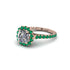 Modern Diamond Cushion Cut Engagement Ring - Uma No. 17