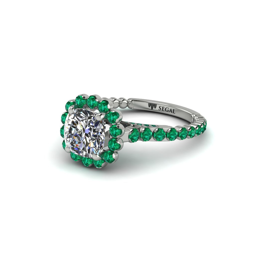 Modern Diamond Cushion Cut Engagement Ring - Uma No. 18