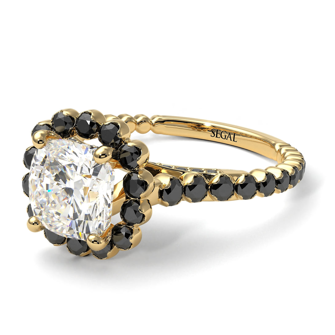 Modern Diamond Cushion Cut Engagement Ring - Uma No. 31