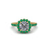 Modern Diamond Cushion Cut Engagement Ring - Uma No. 16