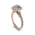 Modern Diamond Cushion Cut Engagement Ring - Uma No. 2