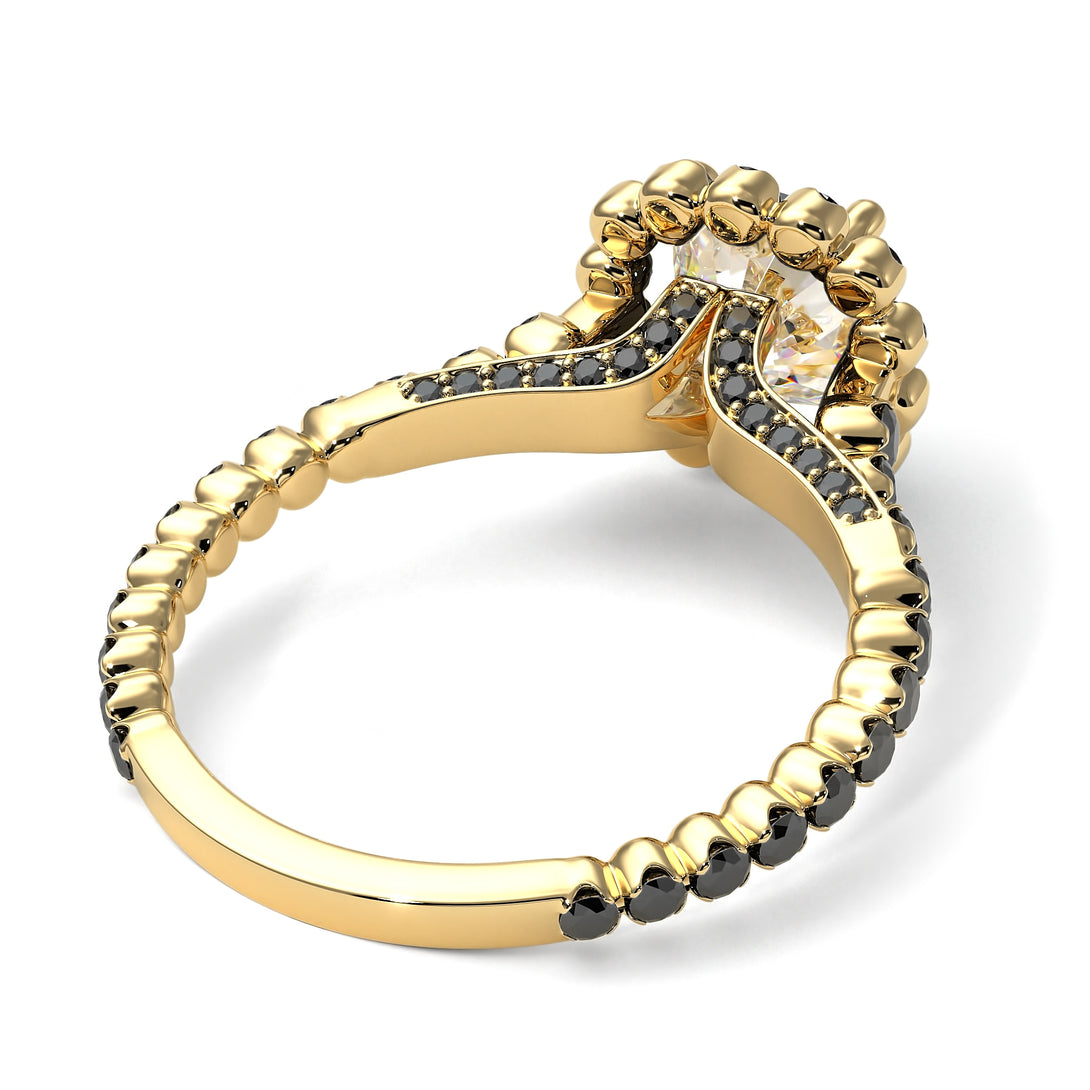 Modern Diamond Cushion Cut Engagement Ring - Uma No. 31