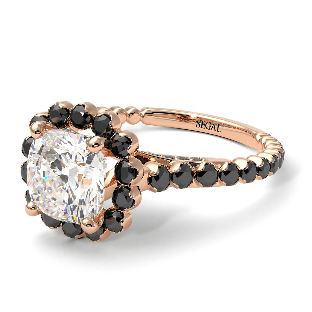 Modern Diamond Cushion Cut Engagement Ring - Uma No. 32