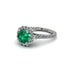Modern Emerald Cushion Cut Engagement Ring - Uma No. 6 image 2