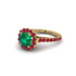 Modern Emerald Cushion Cut Engagement Ring - Uma No. 49