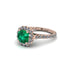 Modern Emerald Cushion Cut Engagement Ring - Uma No. 5 image 2