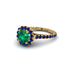 Modern Emerald Cushion Cut Engagement Ring - Uma No. 64