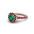 Modern Emerald Cushion Cut Engagement Ring - Uma No. 50