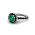 Modern Emerald Cushion Cut Engagement Ring - Uma No. 36
