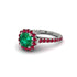 Modern Emerald Cushion Cut Engagement Ring - Uma No. 51