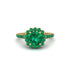 Modern Emerald Cushion Cut Engagement Ring - Uma No. 19