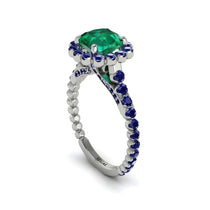 Modern Emerald Cushion Cut Engagement Ring - Uma No. 66 image 1