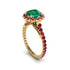 Modern Emerald Cushion Cut Engagement Ring - Uma No. 49