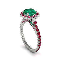 Modern Emerald Cushion Cut Engagement Ring - Uma No. 51 image 1