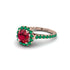 Modern Ruby Cushion Cut Engagement Ring - Uma No. 26