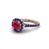 Modern Ruby Cushion Cut Engagement Ring - Uma No. 71