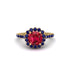 Modern Ruby Cushion Cut Engagement Ring - Uma No. 70