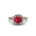 Modern Ruby Cushion Cut Engagement Ring - Uma No. 11