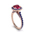 Modern Ruby Cushion Cut Engagement Ring - Uma No. 71