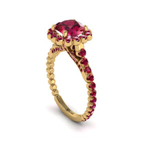 Modern Ruby Cushion Cut Engagement Ring - Uma No. 55 image 1