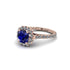 Modern Sapphire Cushion Cut Engagement Ring - Uma No. 14 image 2