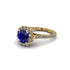 Modern Sapphire Cushion Cut Engagement Ring - Uma No. 13
