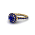 Modern Sapphire Cushion Cut Engagement Ring - Uma No. 73