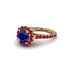 Modern Sapphire Cushion Cut Engagement Ring - Uma No. 58 image 2