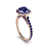 Modern Sapphire Cushion Cut Engagement Ring - Uma No. 74 image 1