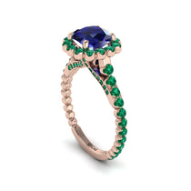 Modern Sapphire Cushion Cut Engagement Ring - Uma No. 29 image 1