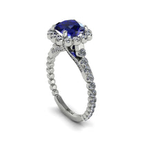 Modern Sapphire Cushion Cut Engagement Ring - Uma No. 15 image 1