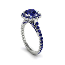Modern Sapphire Cushion Cut Engagement Ring - Uma No. 75 image 1