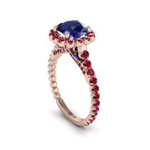 Modern Sapphire Cushion Cut Engagement Ring - Uma No. 59 image 1