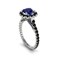 Modern Sapphire Cushion Cut Engagement Ring - Uma No. 45 image 1