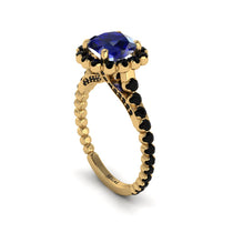 Modern Sapphire Cushion Cut Engagement Ring - Uma No. 43 image 1